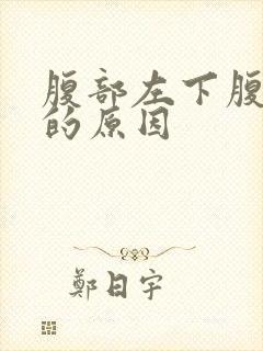 腹部左下腹疼痛的原因