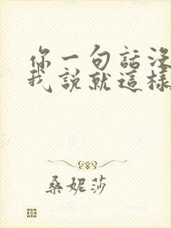 你一句话没有对我说就这样离开我是什么歌