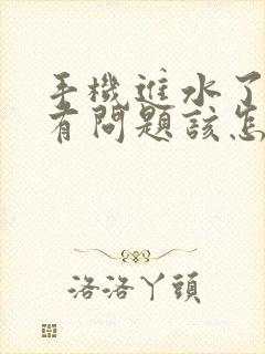 手机进水了声音有问题该怎么办