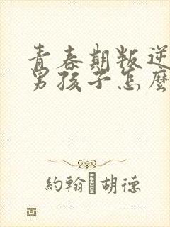 青春期叛逆期的男孩子怎么管教比较好