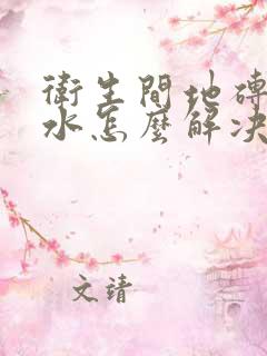 卫生间地砖缝渗水怎么解决