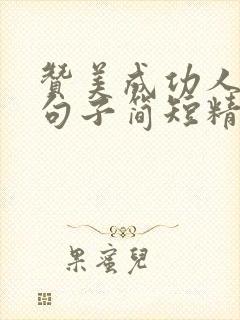 赞美成功人士的句子简短精辟