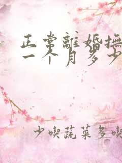 正常离婚抚养费一个月多少钱