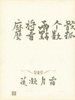 麻将两个骰子怎么看点数抓牌