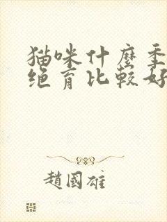 猫咪什么季节做绝育比较好