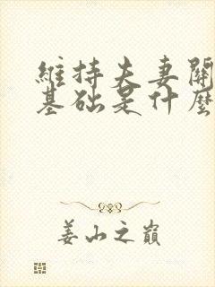 维持夫妻关系的基础是什么