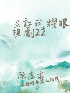 《许我耀眼》电视剧22