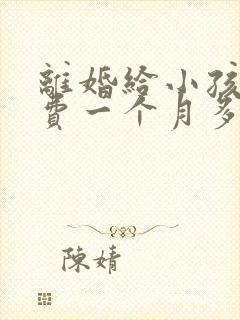 离婚给小孩抚养费一个月多少钱