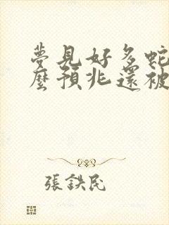 梦见好多蛇是什么预兆还被蛇咬了