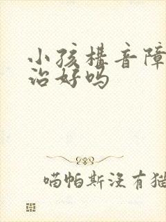 小孩构音障碍能治好吗