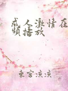 成人激情在线视频播放