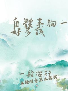 自体丰胸一次得好多钱