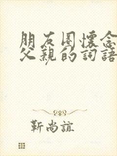 朋友圈怀念已逝父亲的词语