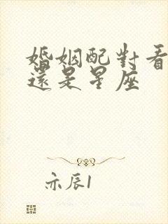 婚姻配对看生肖还是星座