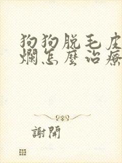 狗狗脱毛皮肤溃烂怎么治疗最快