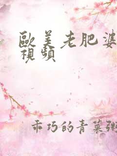 欧美老肥婆猛交视频