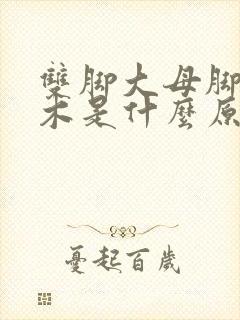 双脚大母脚趾麻木是什么原因