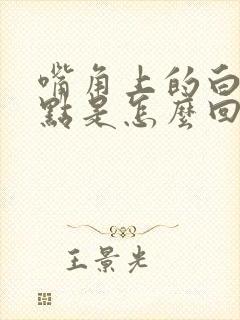 嘴角上的白色点点是怎么回事