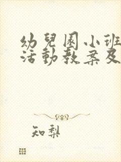 幼儿园小班户外活动教案及反思总结