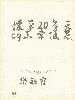 怀孕20多天hcg正常值是多少