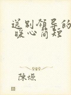 送别领导的话语 暖心简短