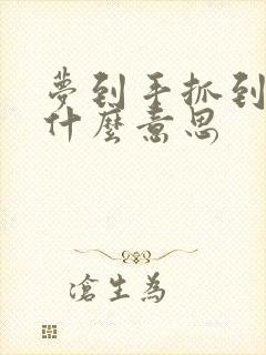 梦到手抓到屎是什么意思