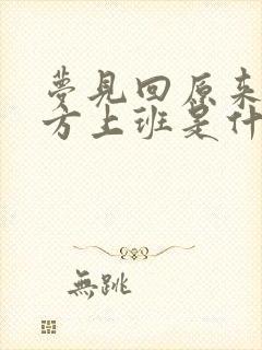 梦见回原来的地方上班是什么意思