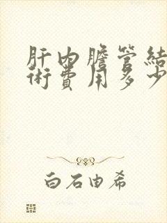 肝内胆管结石手术费用多少钱