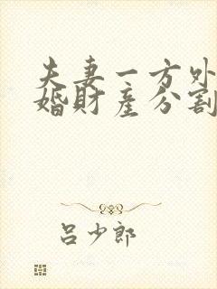 夫妻一方外遇离婚财产分割