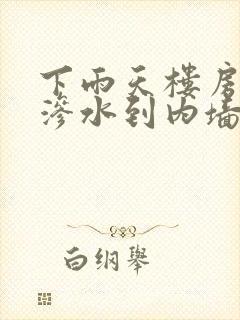 下雨天楼房外墙渗水到内墙怎么办