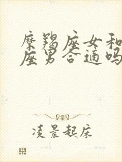 摩羯座女和白羊座男合适吗