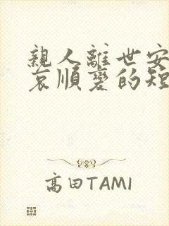 亲人离世安慰节哀顺变的短句