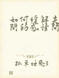 如何缓解夫妻之间的感情问题