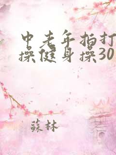 中老年拍打经络操健身操30分钟