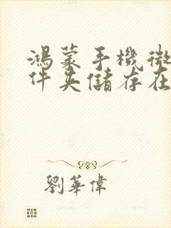 鸿蒙手机微信文件夹储存在什么位置