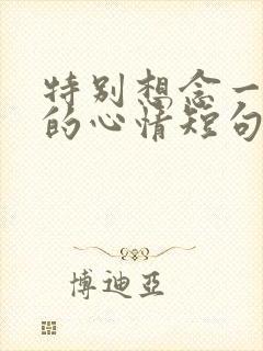 特别想念一个人的心情短句