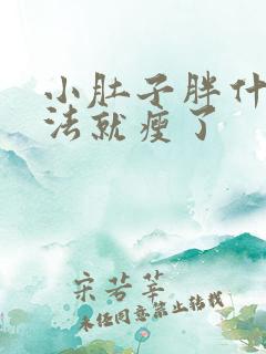 小肚子胖什么办法就瘦了