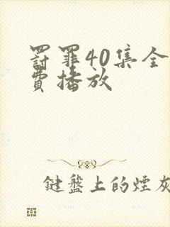 罚罪40集全免费播放