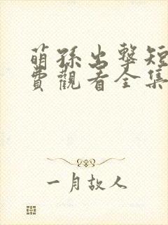 萌孙出击短剧免费观看全集