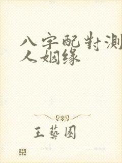 八字配对测试两人姻缘