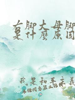 右脚大母脚趾疼是什么原因