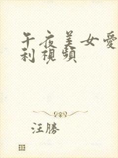 午夜美女爱爱福利视频