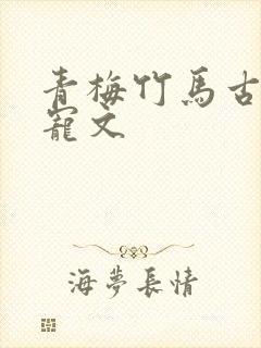 青梅竹马古言甜宠文