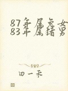 87年属兔女和83年属猪男婚姻配吗