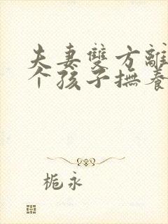 夫妻双方离婚两个孩子抚养权怎么判定