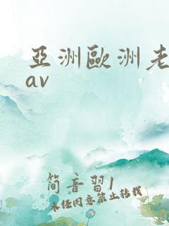 亚洲欧洲老熟女av