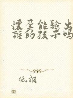 怀孕能验出来是谁的孩子吗