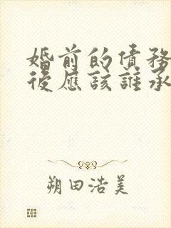 婚前的债务离婚后应该谁承担