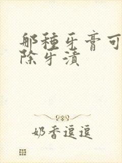 那种牙膏可以清除牙渍