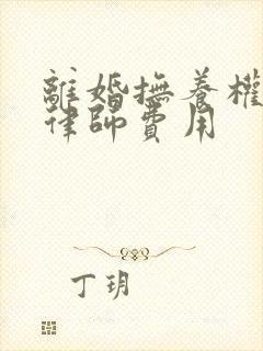 离婚抚养权纠纷律师费用